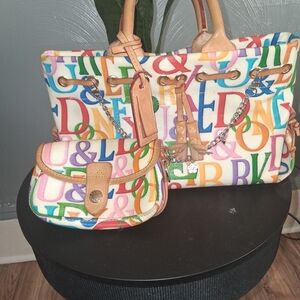 Dooney & Bourke Multicolor Alphabet Print Shoulder Bag Set